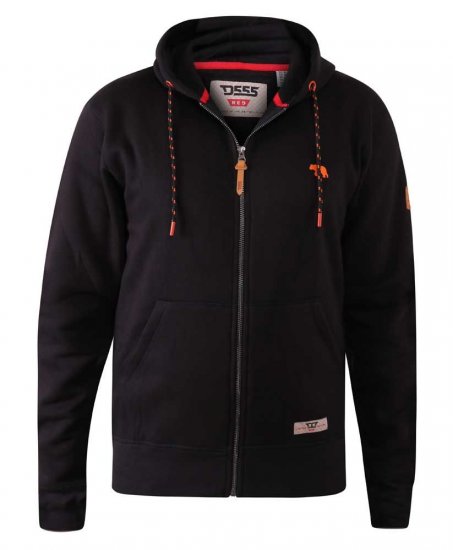 D555 Marble Full Zip Hoodie Black - Pulovere & hanorace - Pulovere & Hanorace Bărbați Mărimi Mari