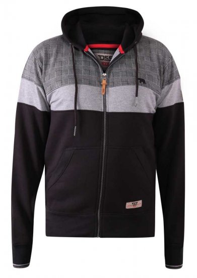D555 Kipling Full Zip Hoodie Black - Pulovere & hanorace - Pulovere & Hanorace Bărbați Mărimi Mari