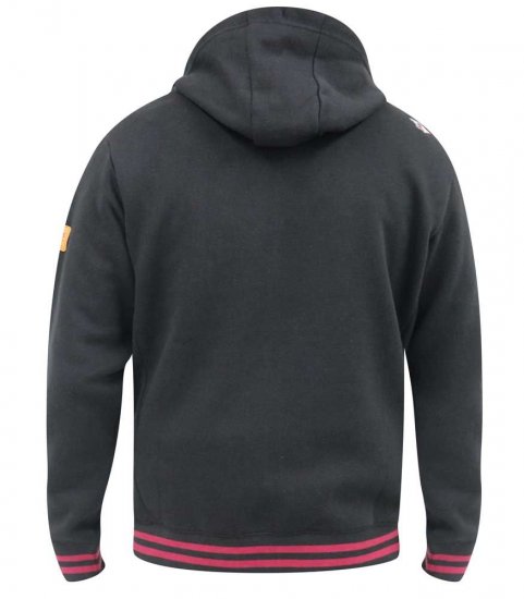 D555 Patrick Full Zip Hoody With 'Motorcycle' Chest Print - Pulovere & hanorace - Pulovere & Hanorace Bărbați Mărimi Mari