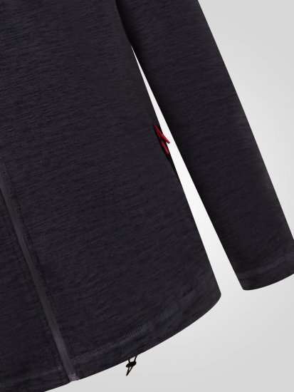 D555 Damien Micro Fleece Zip Through Hoody Negru/Gri - Pulovere & hanorace - Pulovere & Hanorace Bărbați Mărimi Mari