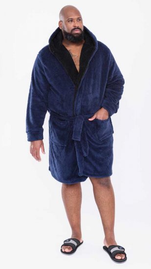 D555 Newquay Bathrobe Navy - Lenjerie intimă & costum baie - Lenjerie Intimă Bărbați Mărimi Mari