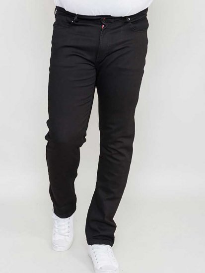 Duke Balfour Relaxed Comfort Fit Stretch Jeans With Elasticated Waist Black - Blugi & pantaloni - Blugi & Pantaloni Bărbați Mărimi Mari