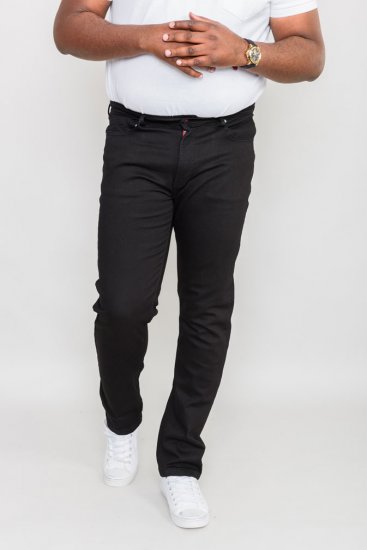 Duke Balfour Relaxed Comfort Fit Stretch Jeans With Elasticated Waist Black - Blugi & pantaloni - Blugi & Pantaloni Bărbați Mărimi Mari
