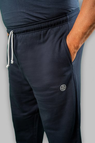20 Nodi Ponente Long Leg Sports Pants in Combed Fleece Cotton Navy - Pantaloni trening - Pantaloni Trening Bărbați Mărimi Mari