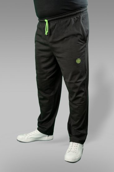 20 Nodi Long Leg Sports Pants in Combed Cotton Jersey Black - Pantaloni trening - Pantaloni Trening Bărbați Mărimi Mari