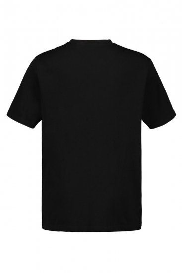JP1880 702415 Tricou cu decolteu în V Neagră - Tricouri - Tricouri Bărbați Mărimi Mari