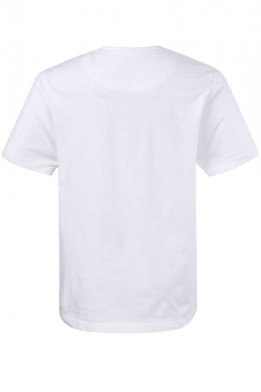 JP1880 702415 Tricou cu decolteu în V Albă - Tricouri - Tricouri Bărbați Mărimi Mari