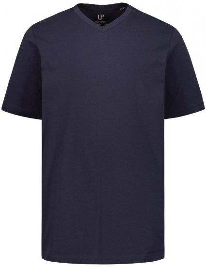 JP1880 702415 Tricou cu decolteu în V Bleumarin - Tricouri - Tricouri Bărbați Mărimi Mari