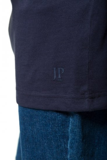 JP1880 702415 Tricou cu decolteu în V Bleumarin - Tricouri - Tricouri Bărbați Mărimi Mari