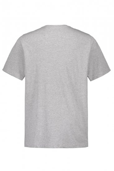 JP1880 702558 Tricou cu guler rotund Gri melanj - Tricouri - Tricouri Bărbați Mărimi Mari