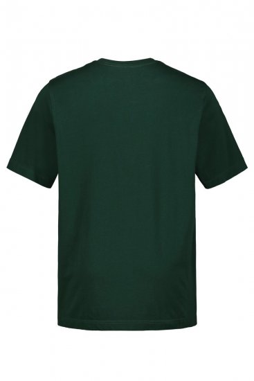 JP1880 702558 Tricou cu guler rotund Verde închis - Tricouri - Tricouri Bărbați Mărimi Mari