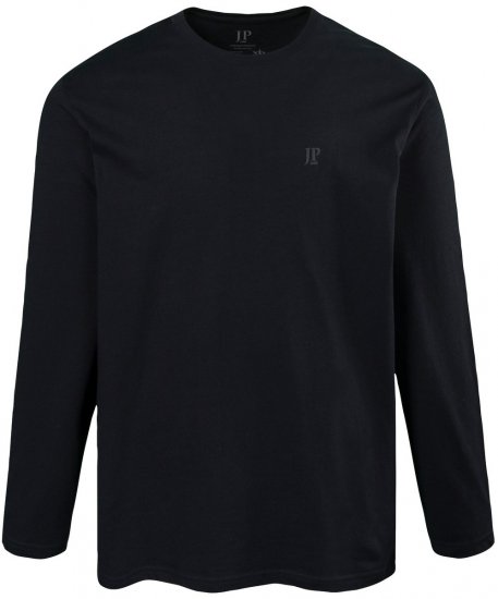 JP1880 702559 Tricou cu mânecă lungă Neagră - Tricouri - Tricouri Bărbați Mărimi Mari