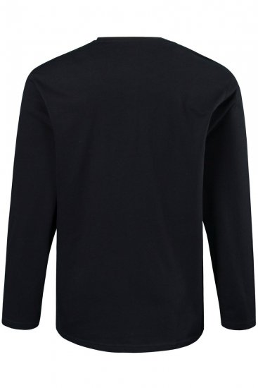 JP1880 702559 Tricou cu mânecă lungă Neagră - Tricouri - Tricouri Bărbați Mărimi Mari