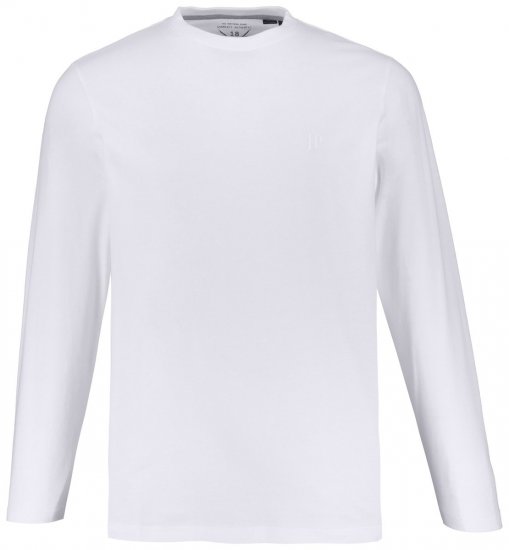 JP1880 702559 Tricou cu mânecă lungă Albă - Tricouri - Tricouri Bărbați Mărimi Mari