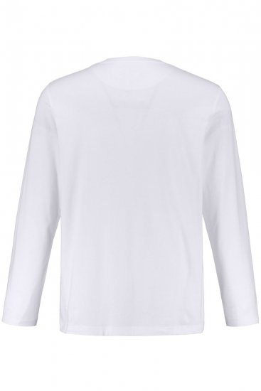 JP1880 702559 Tricou cu mânecă lungă Albă - Tricouri - Tricouri Bărbați Mărimi Mari