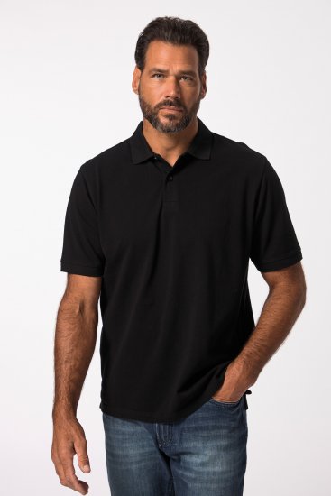 JP1880 702560 Tricou polo din bumbac Negru - Tricouri polo - Tricouri Polo Bărbați Mărimi Mari