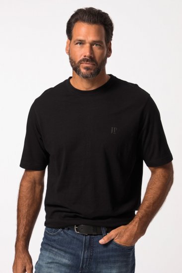 JP1880 702637 Tricou cu guler rotund set de 2 Neagră - Tricouri - Tricouri Bărbați Mărimi Mari