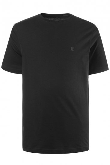 JP1880 702637 Tricou cu guler rotund set de 2 Neagră - Tricouri - Tricouri Bărbați Mărimi Mari