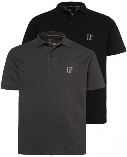JP1880 704317 Tricou polo set de 2 Gri închis - Tricouri polo - Tricouri Polo Bărbați Mărimi Mari