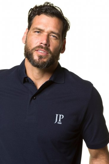 JP1880 704317 Tricou polo set de 2 Neagră/Bleumarin - Tricouri polo - Tricouri Polo Bărbați Mărimi Mari