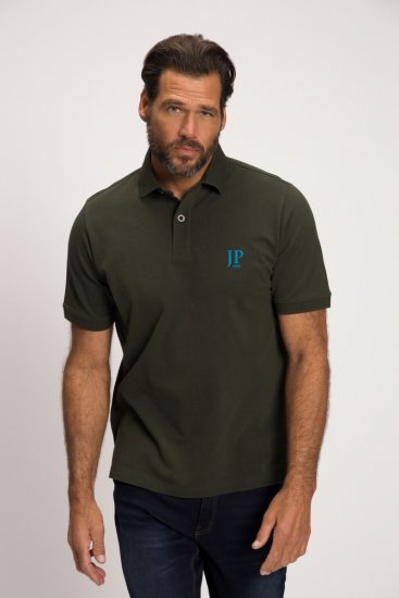 JP1880 704317 Tricou polo set de 2 Albastru turcoaz/Verde măsliniu - Tricouri polo - Tricouri Polo Bărbați Mărimi Mari