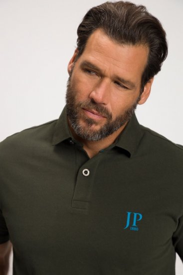 JP1880 704317 Tricou polo set de 2 Albastru turcoaz/Verde măsliniu - Tricouri polo - Tricouri Polo Bărbați Mărimi Mari