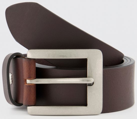 JP1880 705233 Curea din piele Maro mahon - Curele - Curele Bărbați Mărimi Mari