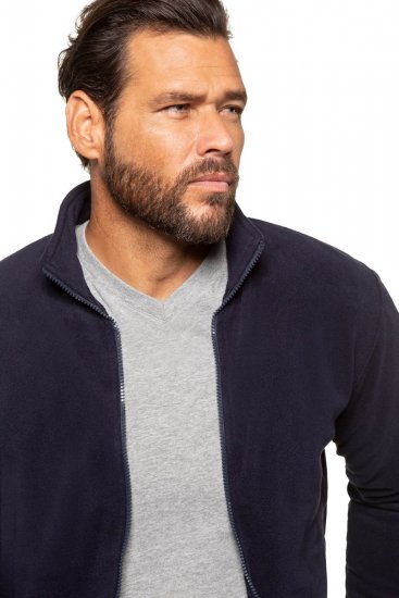 JP1880 705552 Jachetă fleece cu guler înalt Bleumarin - Haine sport & haine de exterior - Haine Sport & Exterior Bărbați Mărimi Mari