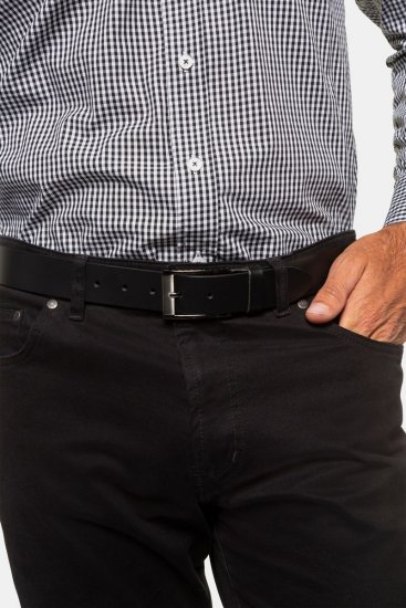 JP1880 707865 Curea din piele Neagră - Accesorii - Accesorii pentru bărbați