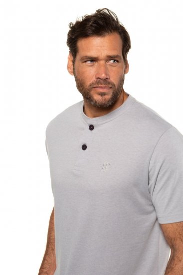 JP1880 708420 Tricou Henley set de 2 Gri melanj - Tricouri - Tricouri Bărbați Mărimi Mari