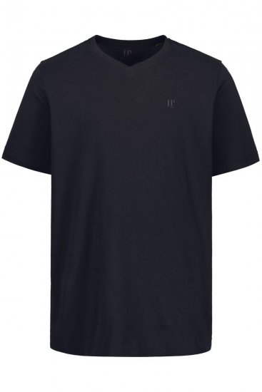 JP1880 711318 Tricou cu decolteu în V set de 2 Neagră - Tricouri - Tricouri Bărbați Mărimi Mari