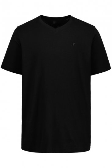 JP1880 711318 Tricou cu decolteu în V set de 2 Neagră - Tricouri - Tricouri Bărbați Mărimi Mari