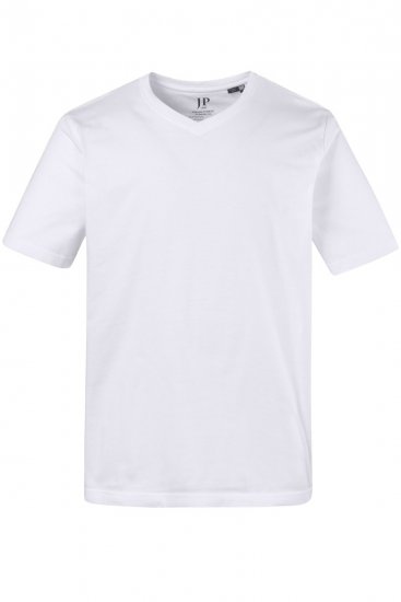 JP1880 711318 Tricou cu decolteu în V set de 2 Albă - Tricouri - Tricouri Bărbați Mărimi Mari