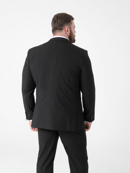 D555 Ted 4 Way Stretch Tailored Suit Jacket Negru - Costume - Costume Bărbați mărimi mari