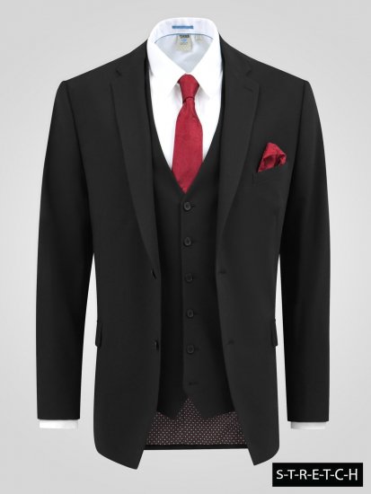 D555 Ted Sacou Negru - Costume - Costume Bărbați mărimi mari
