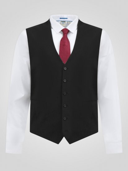 D555 Ted Vestă de costum Negru - Costume - Costume Bărbați mărimi mari