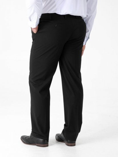 D555 Ted 4 Way Stretch Tailored Trouser Negru - Costume - Costume Bărbați mărimi mari