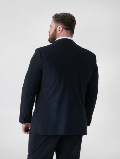 D555 Ted 4 Way Stretch Tailored Suit Jacket Albastru marin - Costume - Costume Bărbați mărimi mari