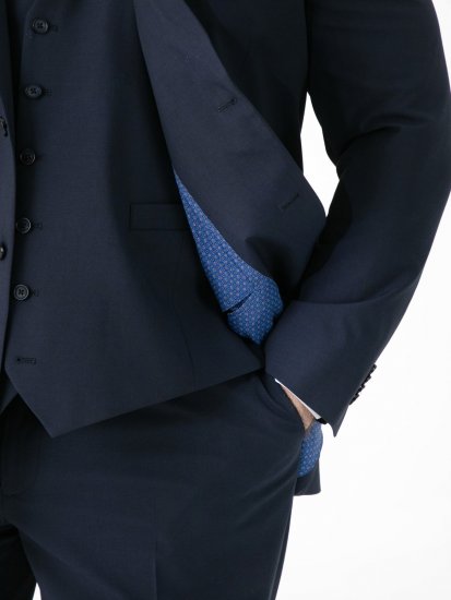 D555 Ted 4 Way Stretch Tailored Suit Jacket Albastru marin - Costume - Costume Bărbați mărimi mari