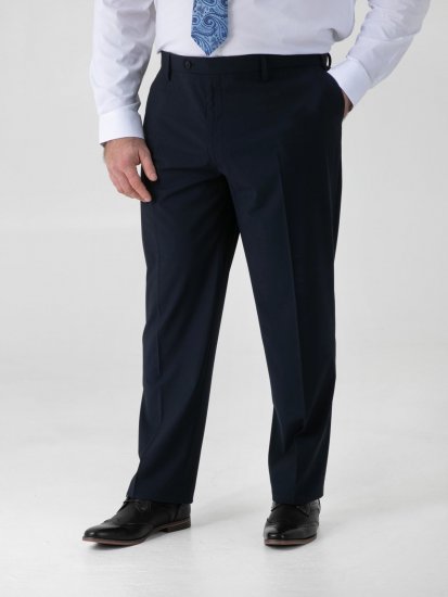 D555 Ted 4 Way Stretch Tailored Trouser Albastru marin - Costume - Costume Bărbați mărimi mari