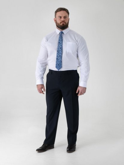 D555 Ted 4 Way Stretch Tailored Trouser Albastru marin - Costume - Costume Bărbați mărimi mari