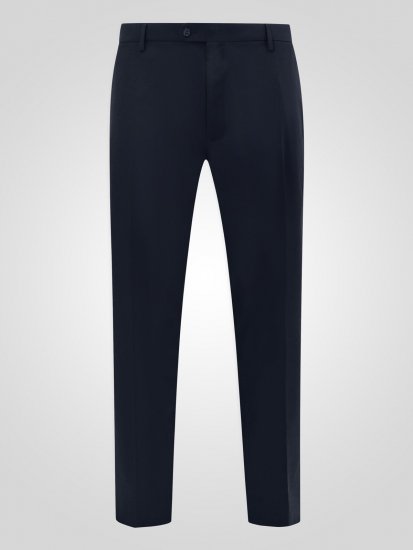 D555 Ted Pantaloni de costum Albastru marin - Costume - Costume Bărbați mărimi mari