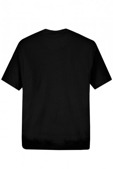 JP1880 712616 Tricou cu croi pentru burtă Neagră - Tricouri - Tricouri Bărbați Mărimi Mari