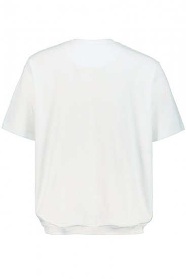 JP1880 712616 Tricou cu croi pentru burtă Albă - Tricouri - Tricouri Bărbați Mărimi Mari