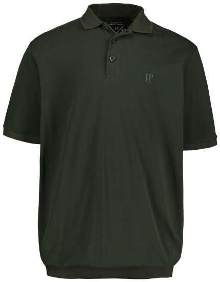 JP1880 712617 Tricou polo cu croi pentru burtă Oliv închis - Tricouri polo - Tricouri Polo Bărbați Mărimi Mari