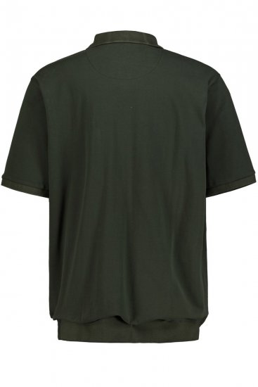JP1880 712617 Tricou polo cu croi pentru burtă Oliv închis - Tricouri polo - Tricouri Polo Bărbați Mărimi Mari