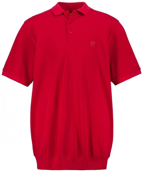 JP1880 712617 Tricou polo cu croi pentru burtă Roșu chili - Tricouri polo - Tricouri Polo Bărbați Mărimi Mari