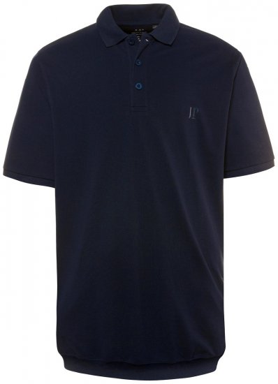 JP1880 712617 Tricou polo cu croi pentru burtă Bleumarin - Tricouri polo - Tricouri Polo Bărbați Mărimi Mari