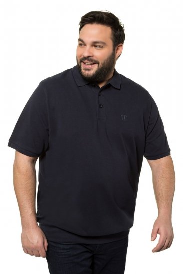 JP1880 712617 Tricou polo cu croi pentru burtă Bleumarin - Tricouri polo - Tricouri Polo Bărbați Mărimi Mari
