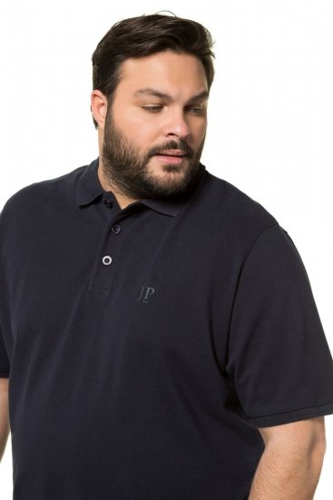 JP1880 712617 Tricou polo cu croi pentru burtă Bleumarin - Tricouri polo - Tricouri Polo Bărbați Mărimi Mari